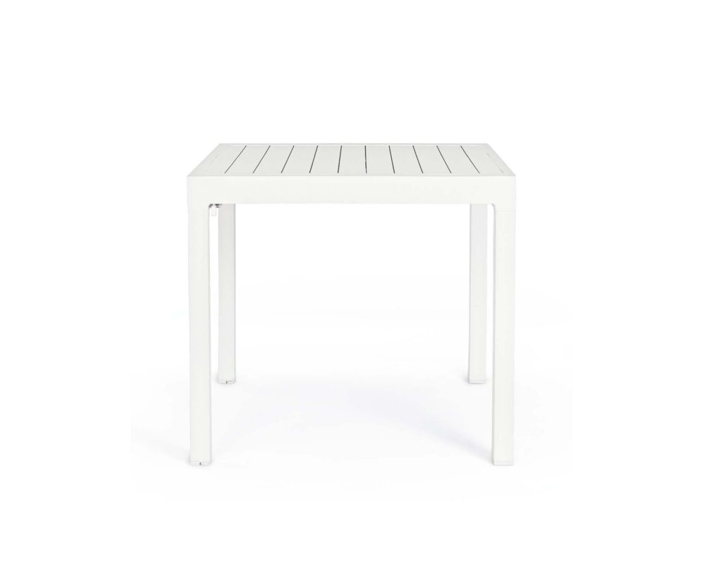 Tavolo Allungabile Pelagius 83-166x80 Bianco in Alluminio - Bizzotto - immagine 3