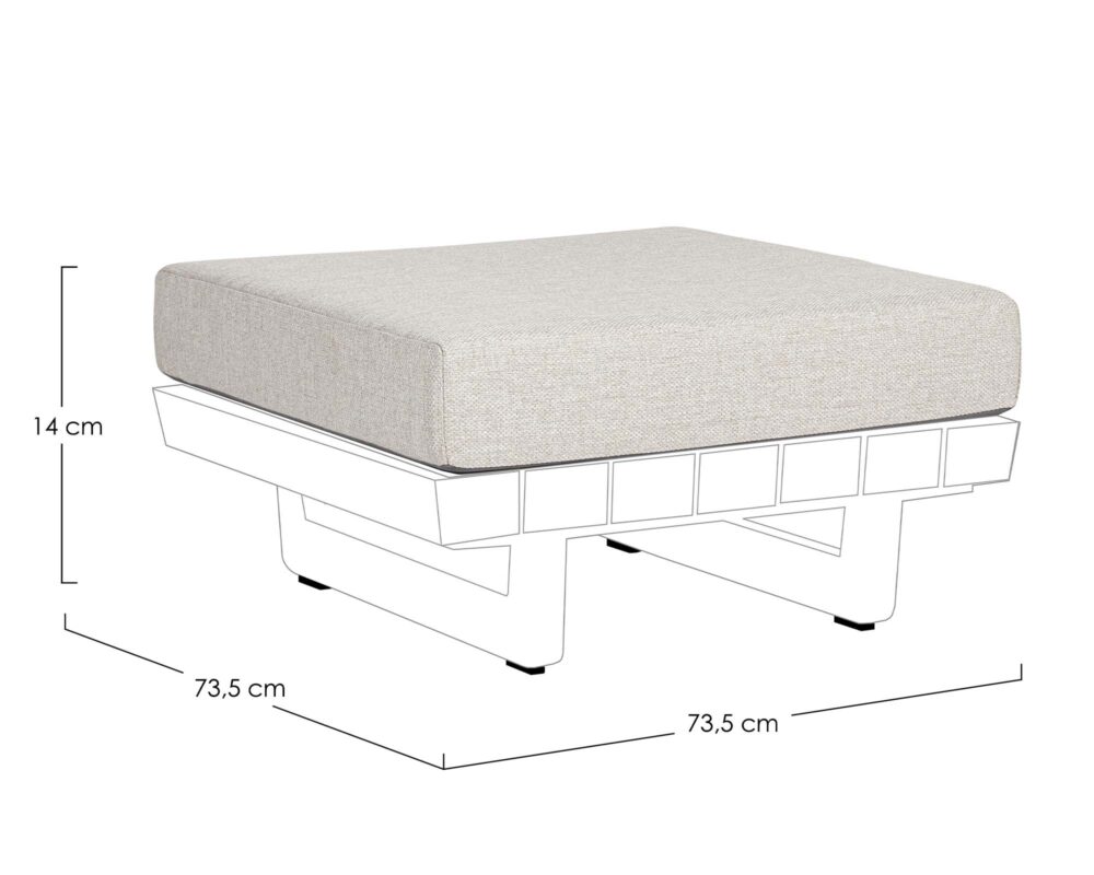 0663427 8051836463639 Cuscino ottoman infinity bianco wg20 0002 0663427 QU1