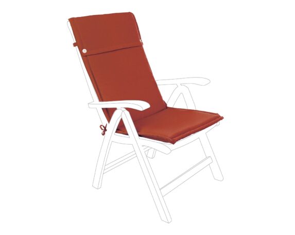 Cuscino Poly180 Rosso Arancio Schienale Alto In Poliestere – Bizzotto