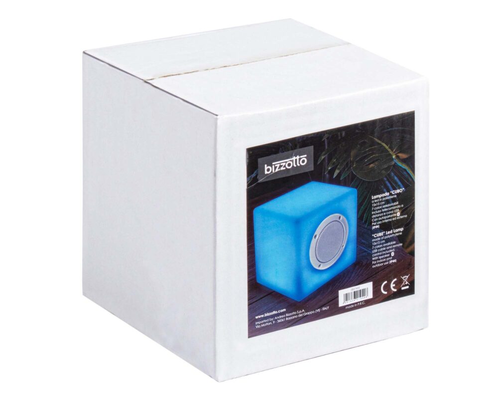 0827435 8051836219496 Lampada led cubo speaker pe 15x15 0003 0827435 PE1