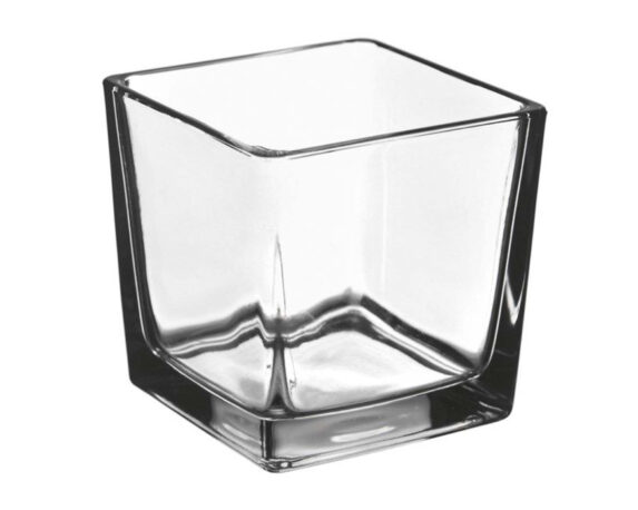 Vasetto Cubo In Vetro 14x14x14h