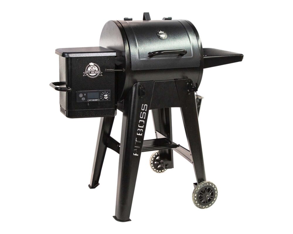 BARBECUE A PELLET PIT BOSS NAVIGATOR 550 LEGA DI ACCIAIO NERO 10613 0004 PB550G left closed