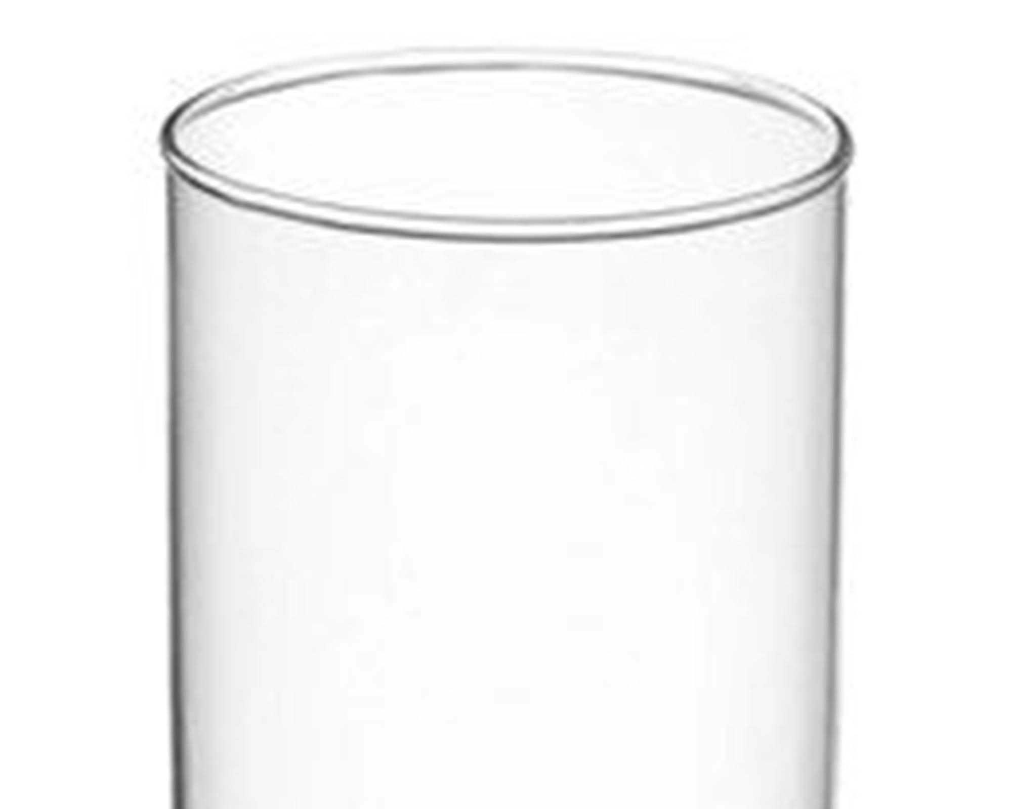 Vaso Cilindrico in Vetro realizzato a Taglio Caldo Elegante e Versatile D8  30H - FloralGarden