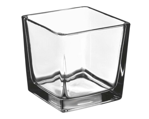 Vasetto Cubo In Vetro 18x18x18h