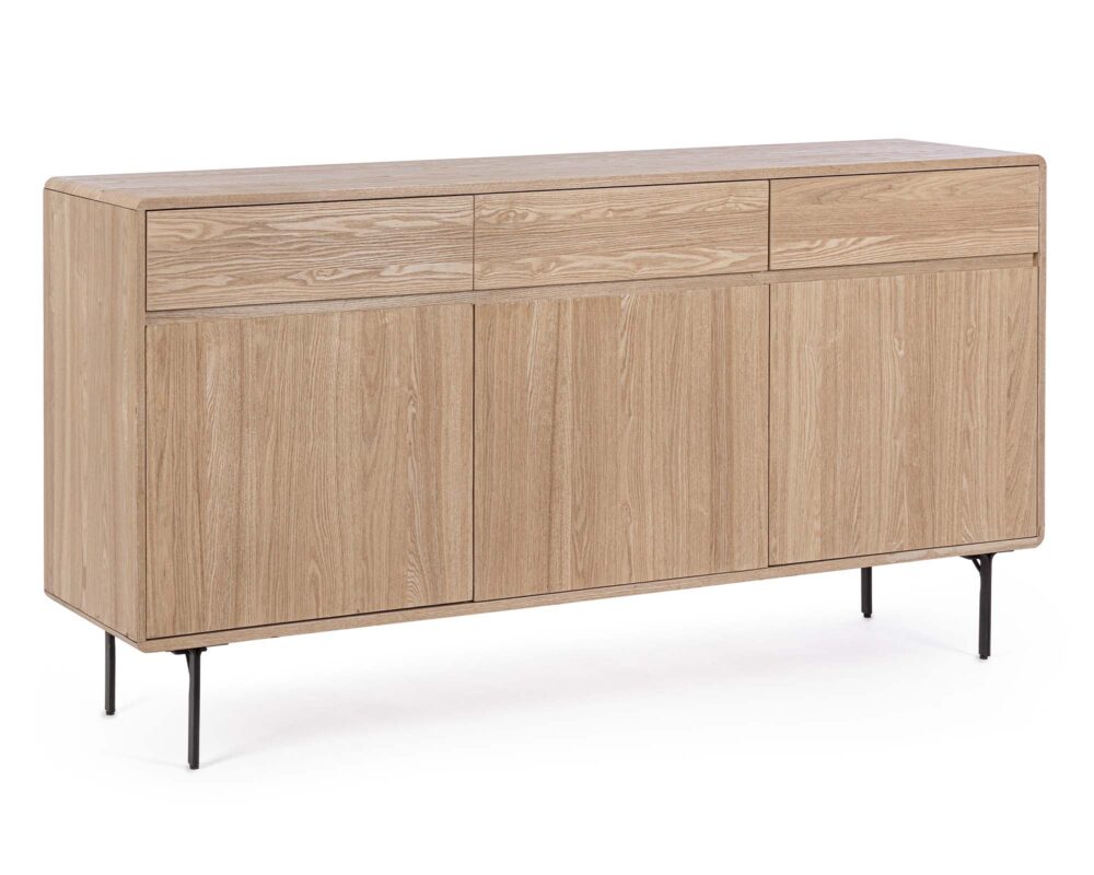 0747109 8051836565197 Credenza 3 ante e 3 cassetti widald naturale 0003 0747109