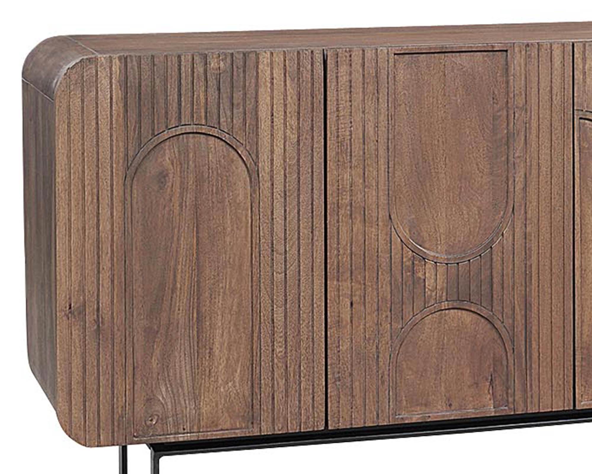 Credenza legno naturale 4 ante