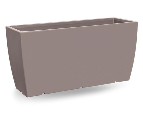 Cassetta Genesis Rettangolare Taupe 70cm In Resina