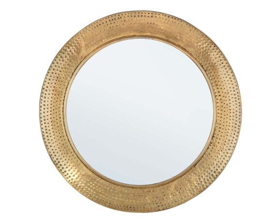 Specchio Con Cornice Adara Oro D80 In Acciaio E Vetro – Bizzotto