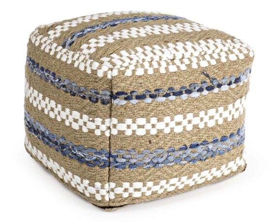 Pouf Gezira 45×45 In Cotone E Iuta – Bizzotto