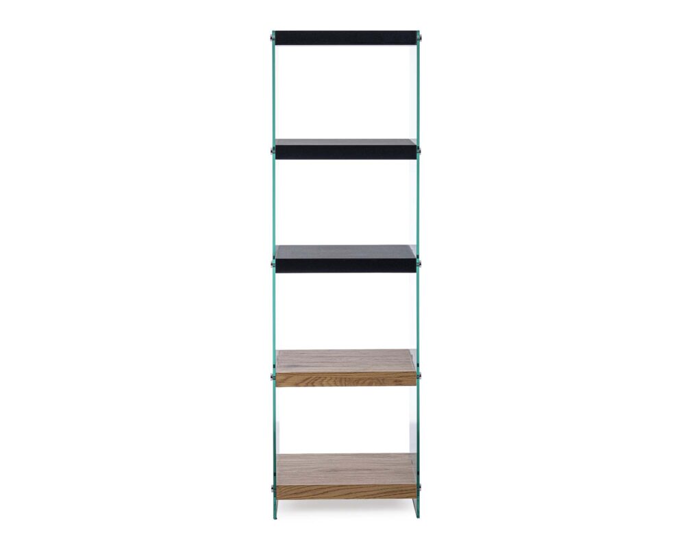 0734005 8051836411357 Libreria 5 piani line wood nero 0001 0734005 TF1