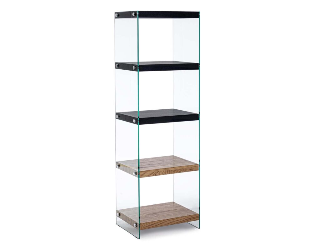 0734005 8051836411357 Libreria 5 piani line wood nero 0007 0734005