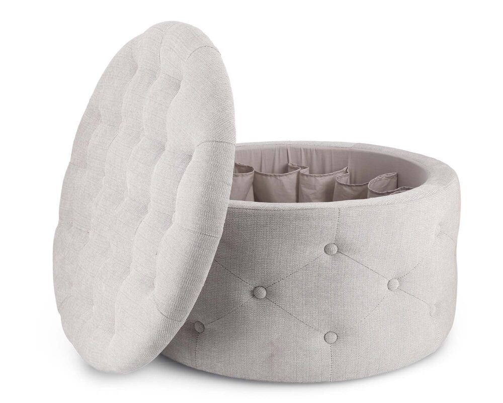 0748295 805183648142 Pouf cont. porta scarpe ernestine grigio ch 0001 0748295 PF1