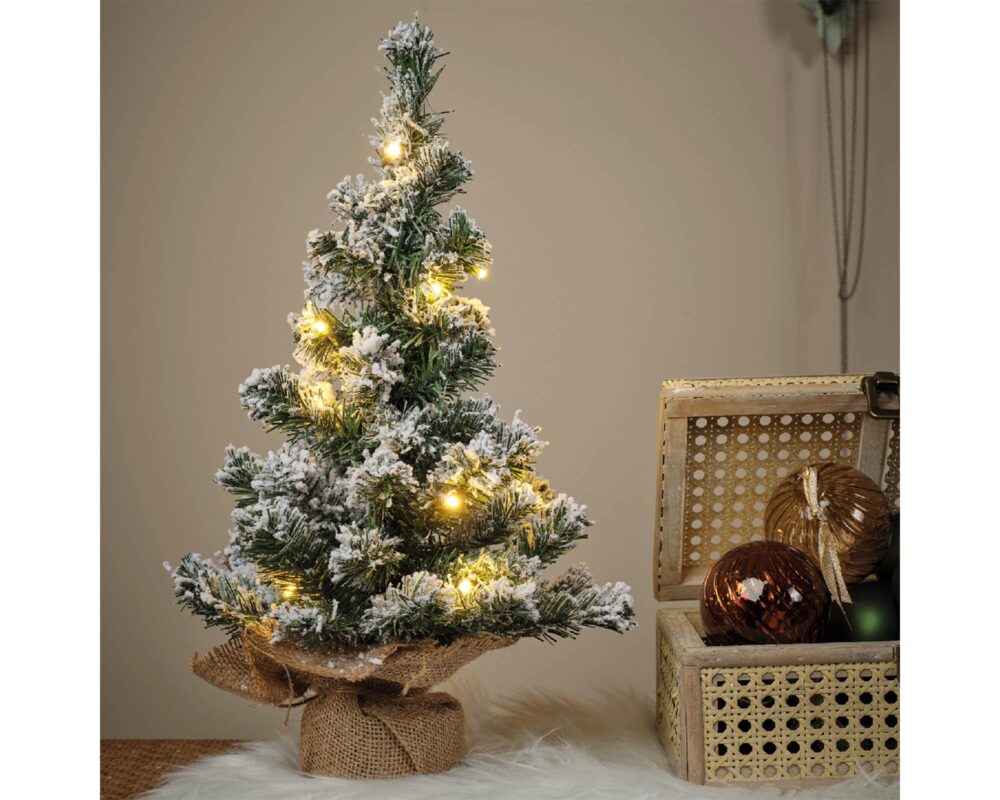 10060403 8720093859546 680023 MINI ALBERO C LUCI FLOCCATO IMPERIAL C SACCHETTO D36XH60CM 0003 680023