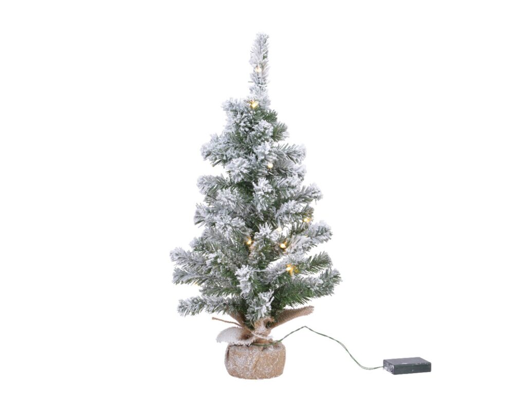 10060403 8720093859546 680023 MINI ALBERO C LUCI FLOCCATO IMPERIAL C SACCHETTO D36XH60CM 0004 680023