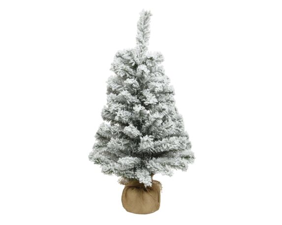 Mini Albero Imperial Floccato Con Sacchetto D46x90cm In Pvc