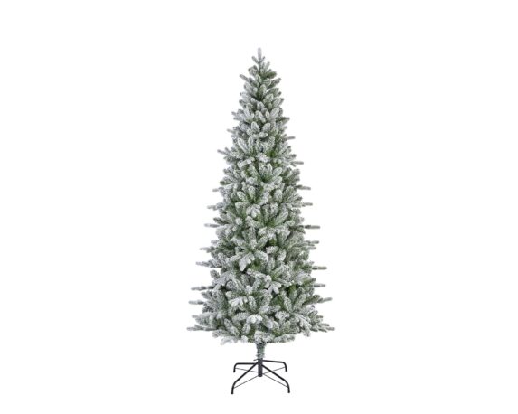 Albero Abete Killington Sintetico Floccato Con 861 Rami Verde E Bianco D93x180h In Pe E Pvc