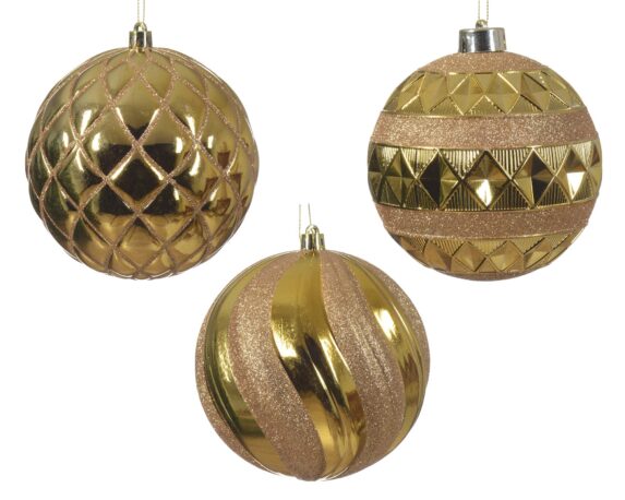 Decorazione Sfera Oro Assortito D12CM