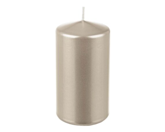 Decorazione Candela Basic Perla Metallizzato 6×12 In Paraffina – Bizzotto