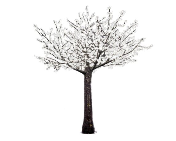 Decorazione Albero Fiorito 400h Con 4224 LED Bianco In Metallo E Resina – Bizzotto