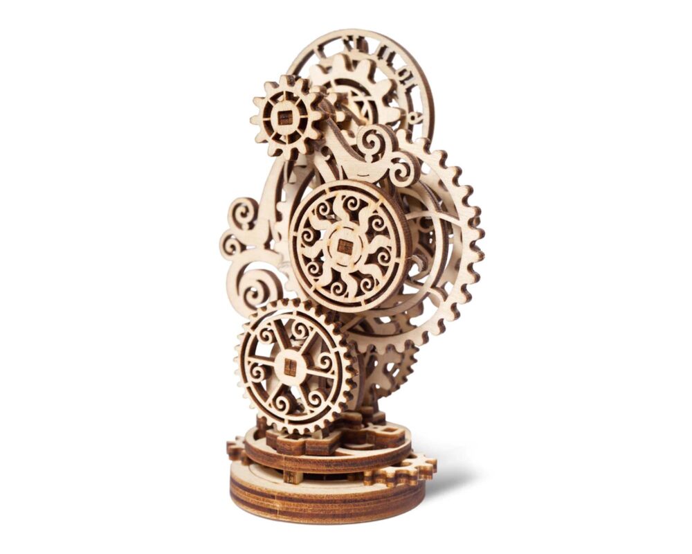 10060974 4820184121027 70093 MODELLINO UGEARS OROLOGIO STEAMPUNK LEGNO 5X8X12CM 0001 2