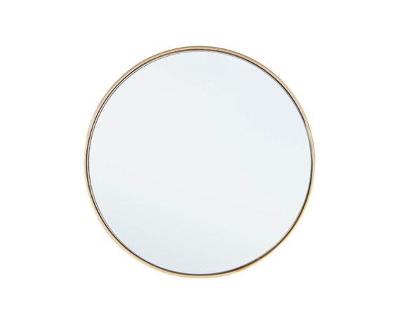 Specchio Con Cornice Nucleos Oro D40 In Vetro E Acciaio – Bizzotto