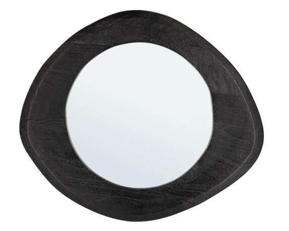 Specchio Con Cornice Erin Nero 50×44 In Legno Di Mango E Vetro – Bizzotto
