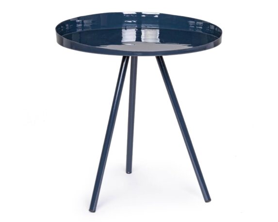 Tavolino Anchita Blu 46.5×46 In Acciaio – Bizzotto