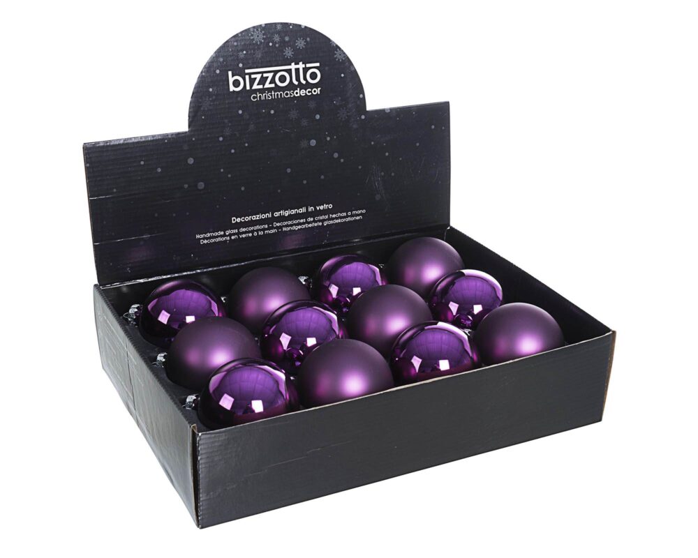 0933679 8051836342996 Disp12 sfera vetro viola orchidea ass d80 0001 0933679