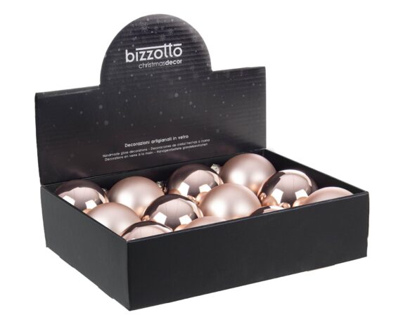 Set 12 Pz Sfere Decorazione Tapioca Assortito D8 In Vetro – Bizzotto