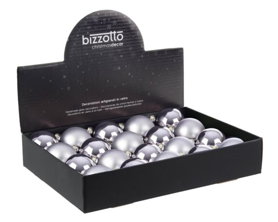 Set 20 Pz Sfere Decorazione Fumo Assortito D60 In Vetro – Bizzotto