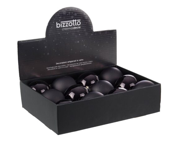 0939896 8051836497047 Display12 sfera vetro nero ass d80 419 0001 0939896