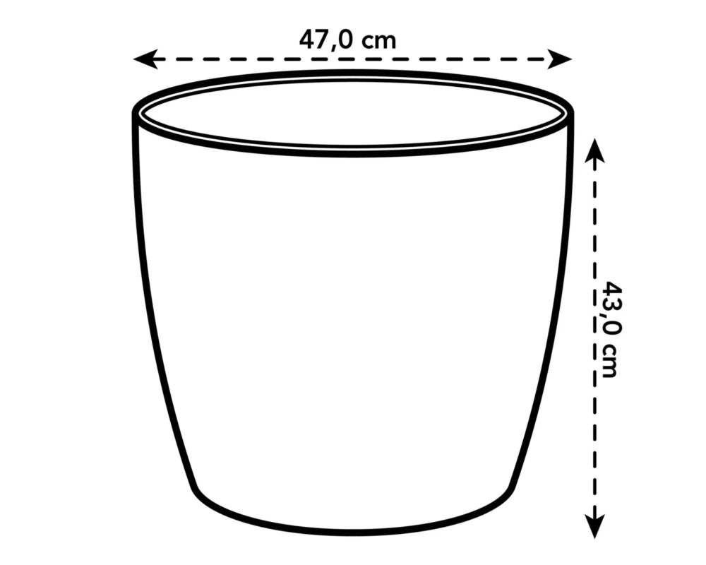 10060902 8711904082260 5644324742500 CACHEPOT TONDO BRUSSELS C RUOTE ANTRACITE 47CM 2