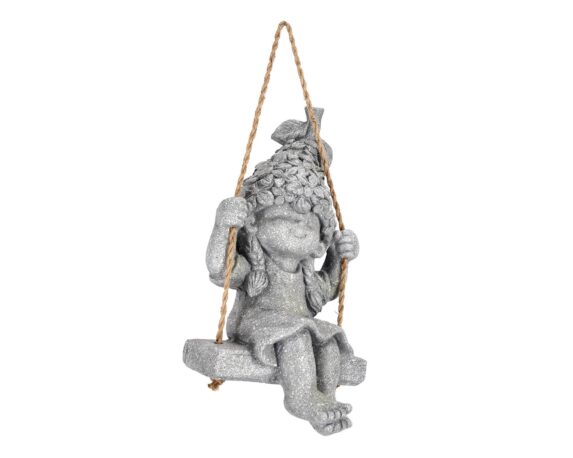 Statua Bimba Bertie Seduta Con Altalena 44h In Magnesio – Bizzotto