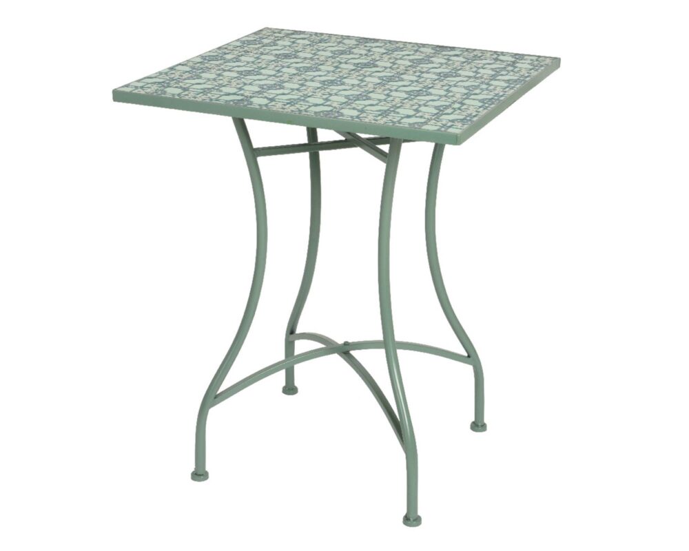 Tavolino Bistrot Orleans Verde 72x58cm in Ferro - Kaemingk