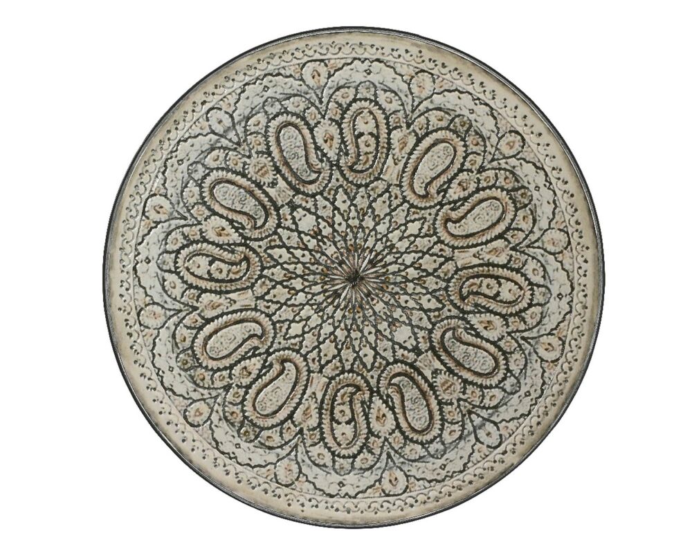 10061630 899263 TAVOLINO BISTROT C MOSAICO FERRO GRIGIO SCURO 76X58CM 0002 899263v