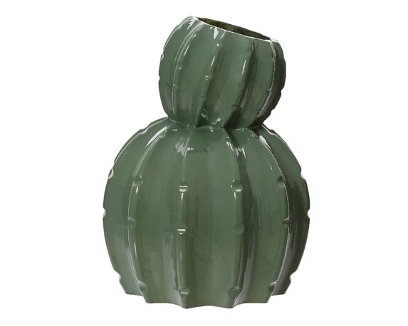 Vaso Cactus Verde D25x18cm In Vetro – Kaemingk