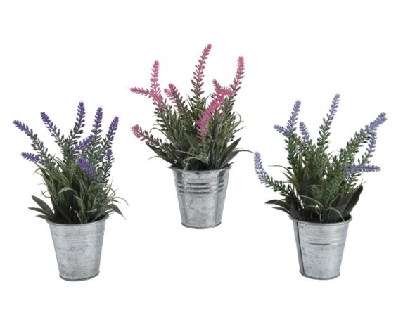 Lavanda Artificiale Con Vaso Assortito D15x23cm In PE – Kaemingk