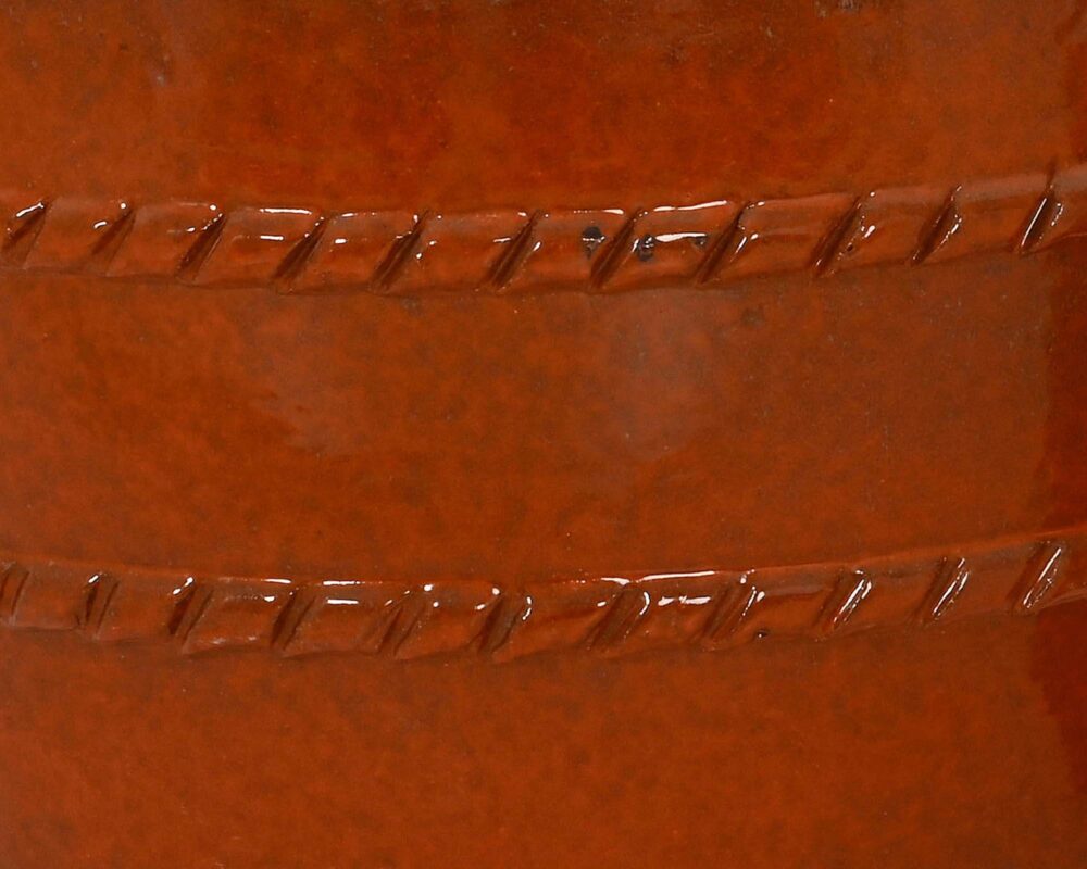 Cachepot Bordato Lucia Rosso D37x31,5cm in Terracotta - Kaemingk - immagine 4