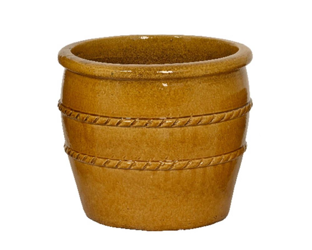 Cachepot Bordato Lucia Miele D37x31,5cm in Terracotta - Kaemingk