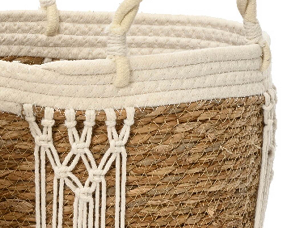 10062009 812685 O1 CESTA C MANICI MACRAME PAGLIA BIANCO NATURALE D32XH27CM 0035 812685 copia