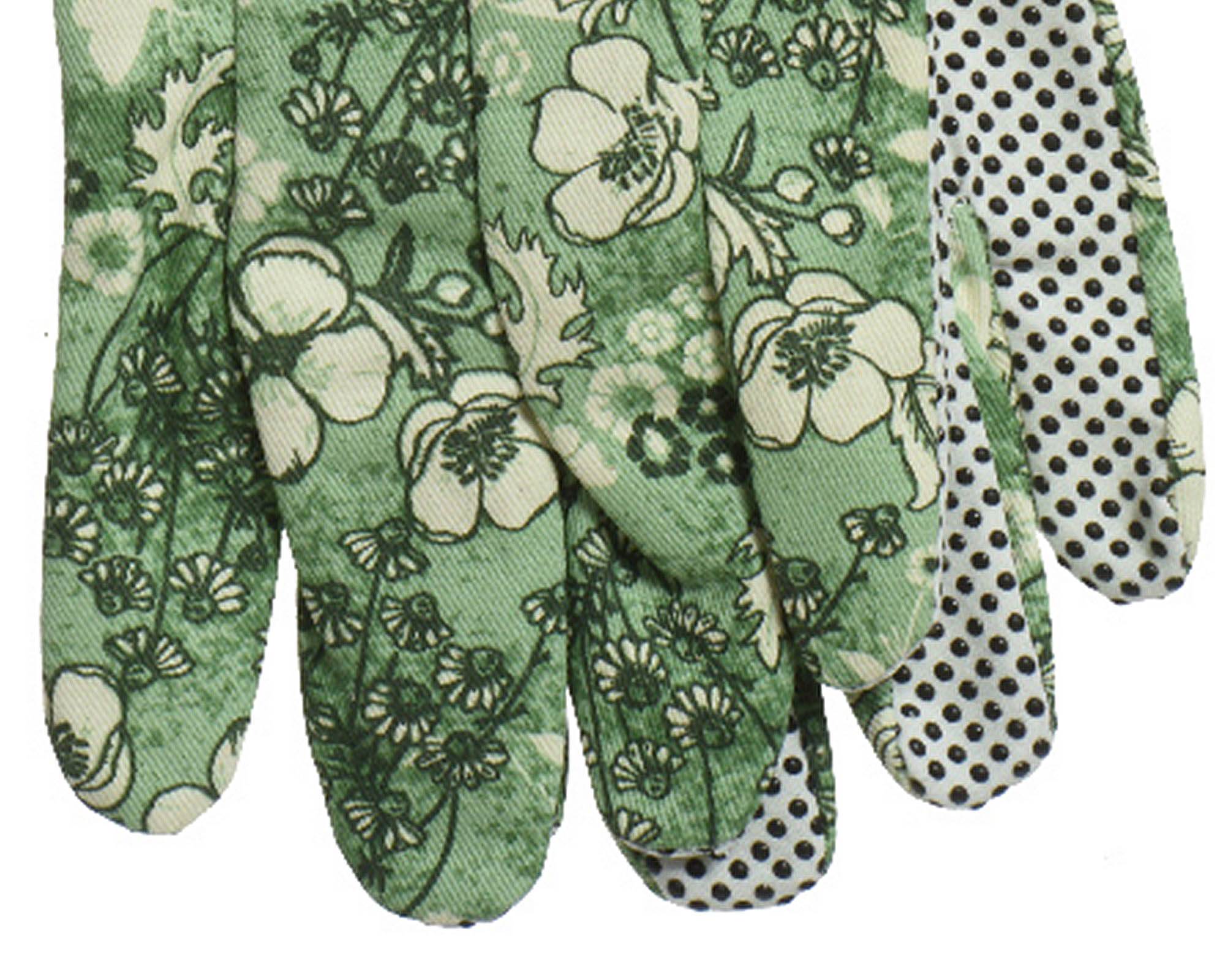 10062133 870282 GUANTI GIARDINAGGIO DECO FLOREALE VERDE 24X13CM 0000 870282 copia