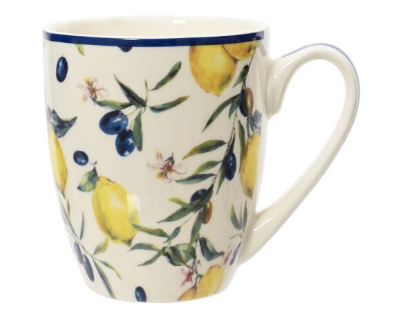 Tazza Bianco Deco Limoni In Porcellana – Kaemingk