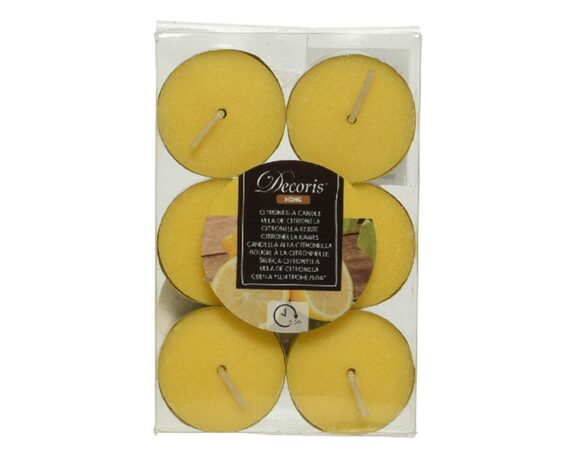 Set 6 Pz Candela Tealight Alla Citronella In Cera – Kaemingk