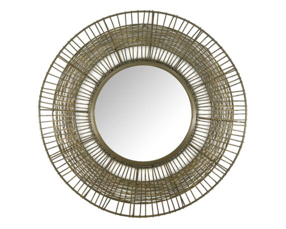 Specchio Con Cornice Decorata Etnico Ottone D60x2,5cm In Metallo – Dijk