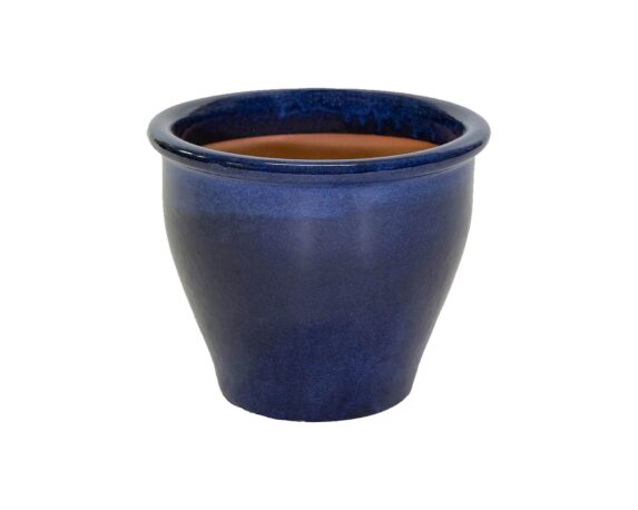 Cachepot Ovale Ceria Blu D21x18cm In Ceramica – Mega Collections