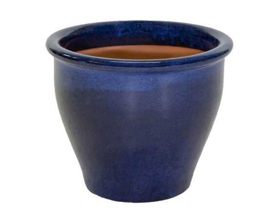 Cachepot Ovale Ceria Blu D29x25cm In Ceramica – Mega Collections