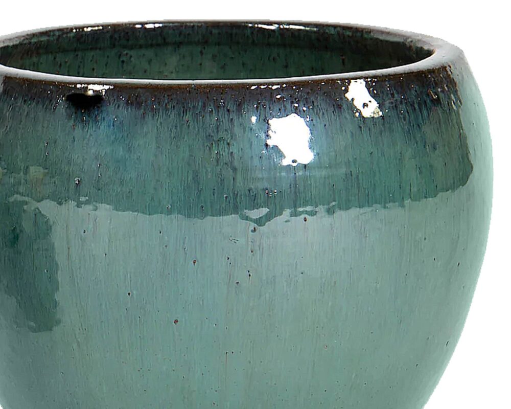 Cachepot Smaltato Belly Celadon D20x18cm in Ceramica - Mega Collections - immagine 2