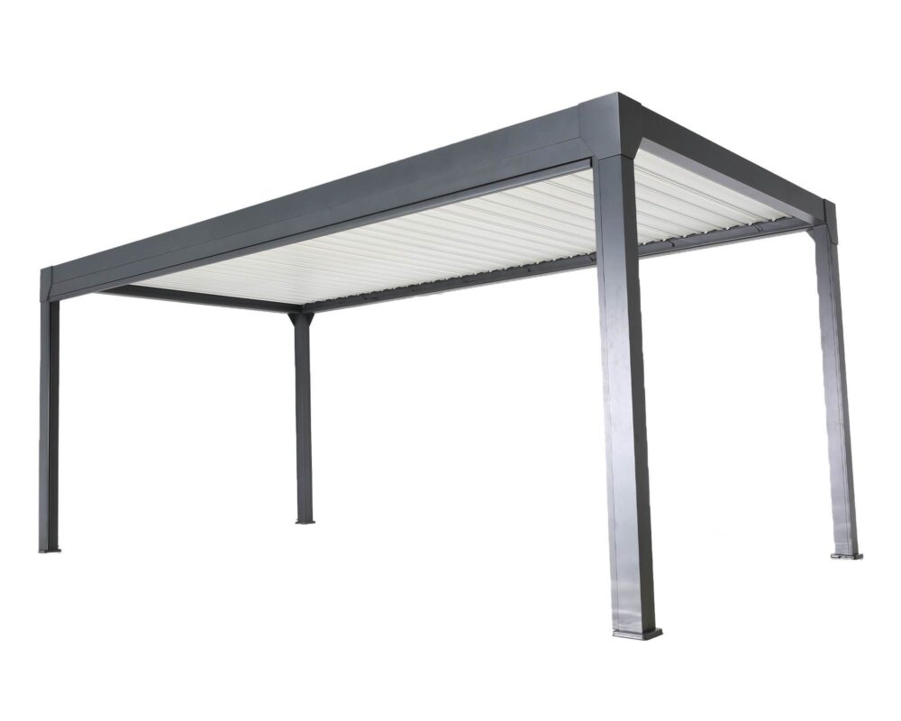 Pergola Luxury Elettrica con Luci LED Bianco 3x4x2,5m in Alluminio - Floral Garden - immagine 3