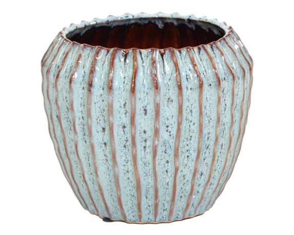 Cachepot Costine Ide Verde Menta D21x18cm In Ceramica – Mega Collections