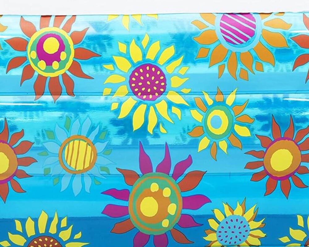 Piscina Family Rettangolare a 3 Anelli con Decoro Floreale 229x152x56cm in PVC - Bestway - immagine 3